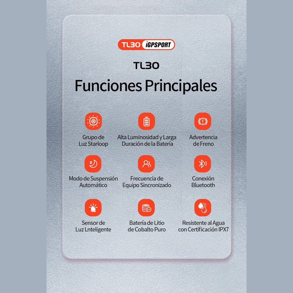 LUZ TRASERA INTELIGENTE IGPSPORT TL30