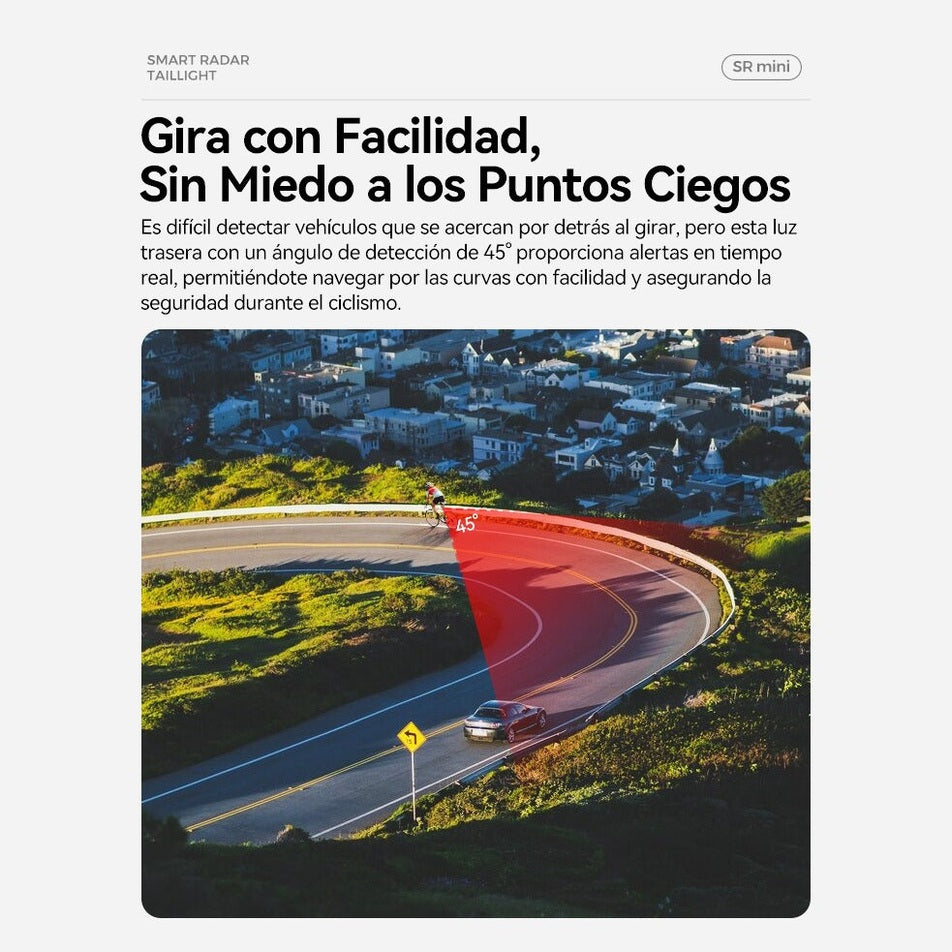 LUZ TRASERA IGPSPORT SR MINI CON RADAR