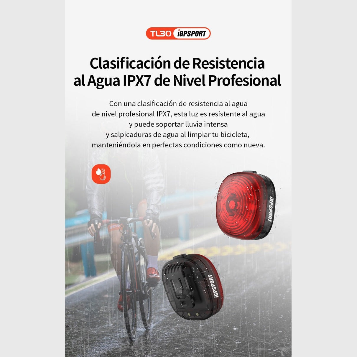 LUZ TRASERA INTELIGENTE IGPSPORT TL30