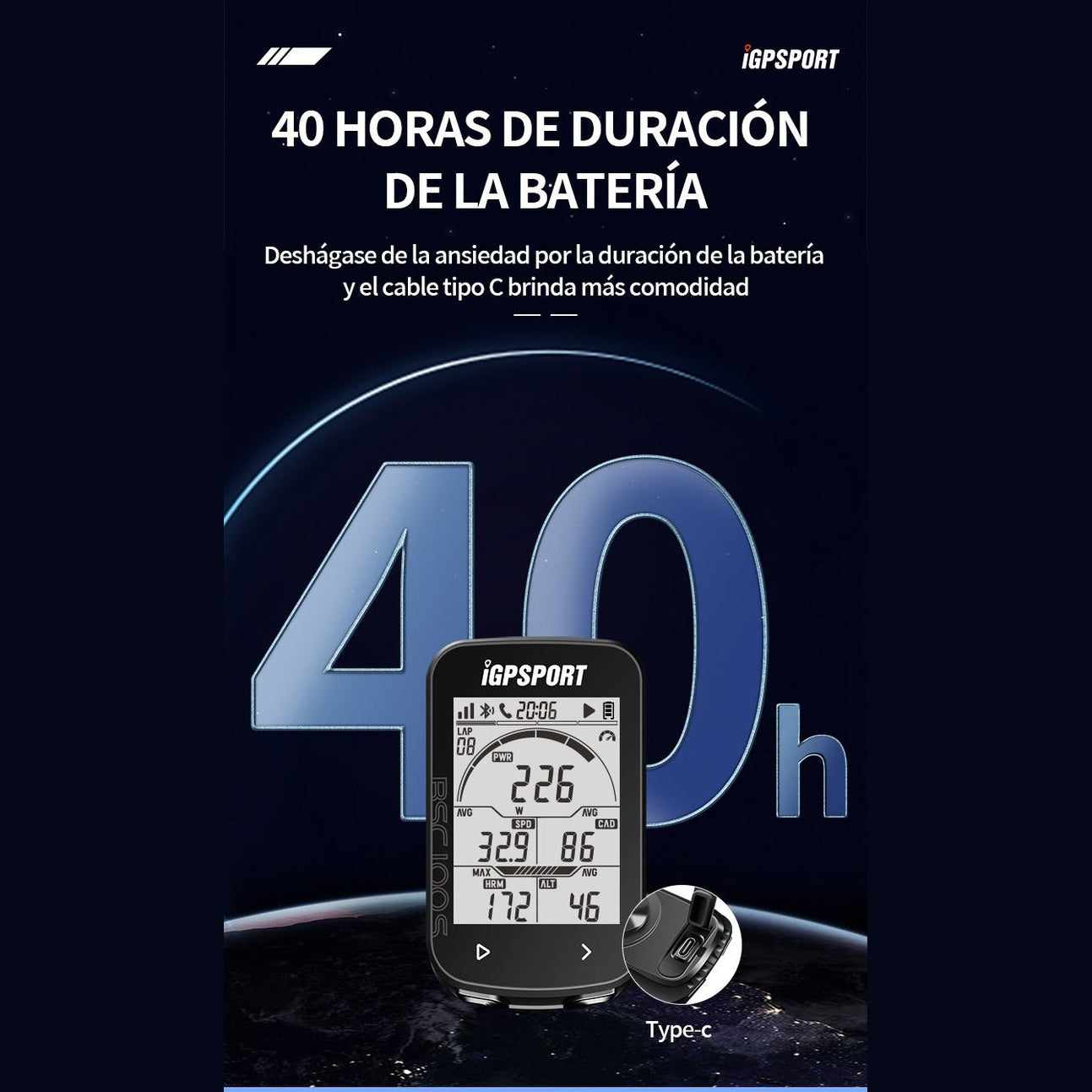 CICLOCOMPUTADOR IGPSPORT BSC 100 MAX