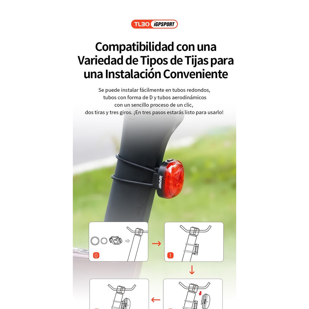 LUZ TRASERA INTELIGENTE IGPSPORT TL30