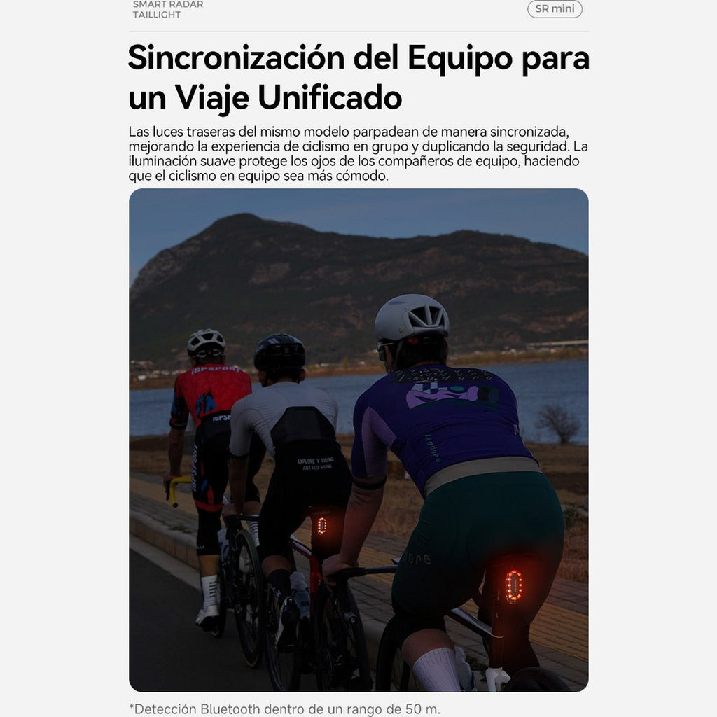 LUZ TRASERA IGPSPORT SR MINI CON RADAR